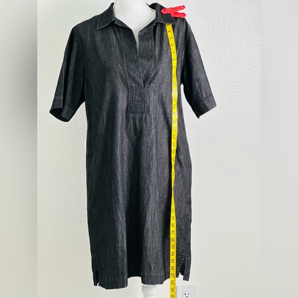 Ralph Lauren Denim Shift Dress in Charcoal Color Size Large - Picture 8 of 11